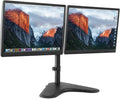 Mount-It! Dual Monitor Stand for Desk - Double Monitor Mount for 2 Screens up to 32 Inch and 17 Lbs - Free-Standing Base Swivel, Tilt, Rotates 360 Adjustable Arms - VESA Compatible High Grade Steel by Mount-It