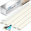Cord Hider Kit, 70.8in Cord Covers for 2-3 Wires on Wall, Paintable Cable Hider Wire Covers for Cords on Wall, Self-Adhesive Cord Hider for Wall Mount Tv to Hide Cords, W0.94 H0.47in, Beige by Wuitaouy