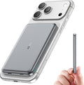 for Magsafe Portable Charger, 5000mAh Slim Wireless Magnetic Power Bank | Travel Essential for MagSafe Battery Pack with USB C Fast Charging, Compatible with 17/16/15/14/13/12 (Silver Gray) by TRKOY