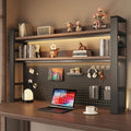 Desktop Bookshelf with Pegboard, Clamp On Desk Shelf, with Multipurpose Design, Dorm Bookshelf, Storage Shelf, for Office Desk Organization(Black,95 * 93cm/37.4 * 36.6in) by LHXLSH