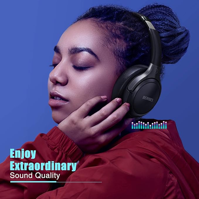 BERIBES Bluetooth Headphones Over Ear Wireless HiFi Stereo Headsets 65H 6EQ - Image 5