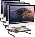 Mind Reader Monitor Stand, Ventilated Laptop Riser, Desktop Organizer, Metal, 14.5" L x 11.25" W x 4.25" H, Black (Pack of 8) by MindReader