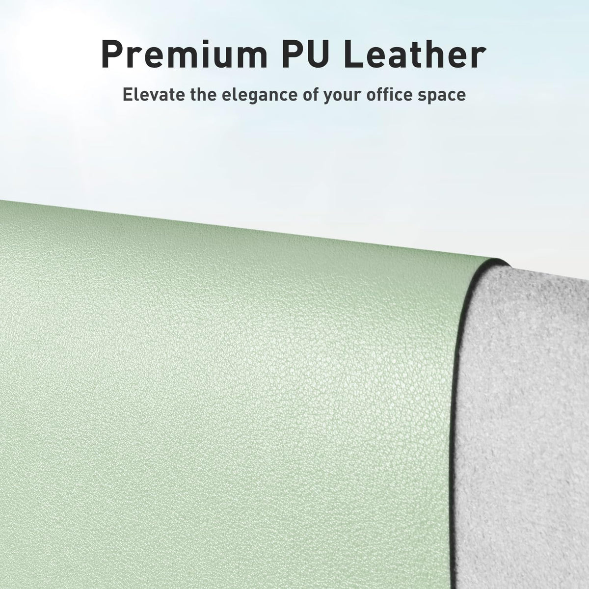 Aothia Faux Leather Desk Mat – Large Mouse Pad, Non-Slip PU Leather Blotter, Waterproof Writing Surface for Office and Home (Aqua, 47.2" x 23.6") - Image 2
