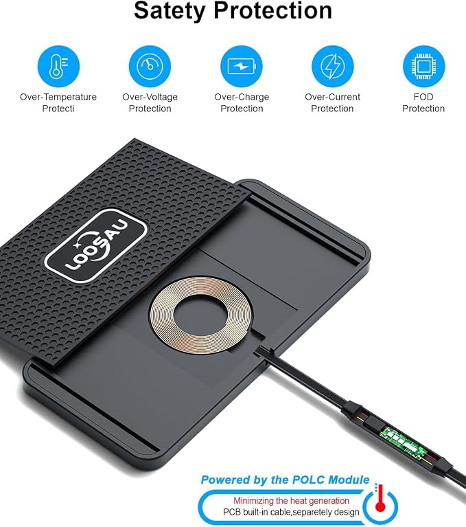 25W Wireless Charger Car Fast Wireless Phone Charging Pad Type C | Non Slip with 45W Type-C Car Charger Compatible for iPhone 17 16 (25W)15 14 13 12(15W) Pro Max - Image 8