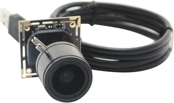 ELP H.264 1080P USB Camera Module with Microphone, 2.8-12mm 4X Zoom Webcam | Variable Focus PC Camera for Computer & Laptop, UVC USB2.0 Varifocal Lightburn Camera for Day Night Vision Home Security by ELP