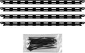 ECHOGEAR Rack Cable Management Tie Bar Kit - Includes 4X 1U Tie Bars, 24 Zip Ties, 8 Cage Nuts, & 8 Screws - Works with 19" Open Frame Racks & Enclosures by ECHOGEAR