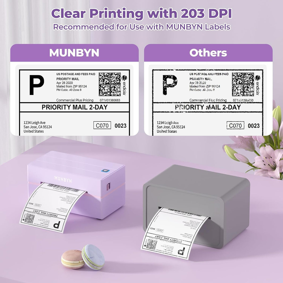 MUNBYN Bluetooth Thermal Label Printer, Wireless 4x6 Shipping Label Printer - Image 2