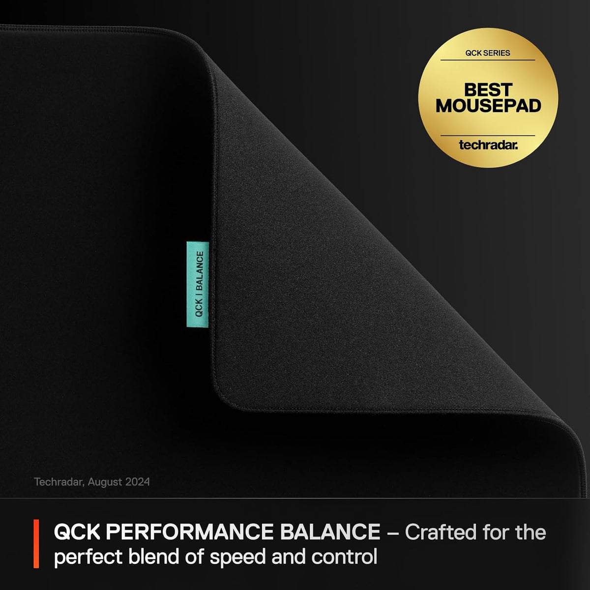 SteelSeries QcK L Performance Balance Gaming Mousepad - Black - Image 2