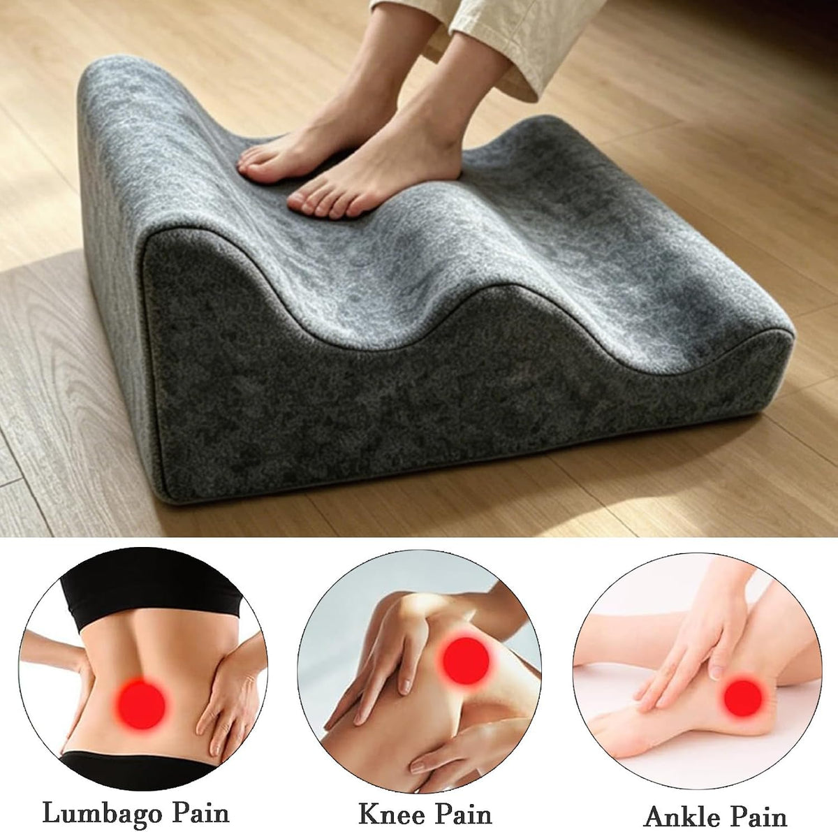 Work Foot Rest Under Desk,Comfort Foot Rest for Couch (Light Gray, 002) - Image 3