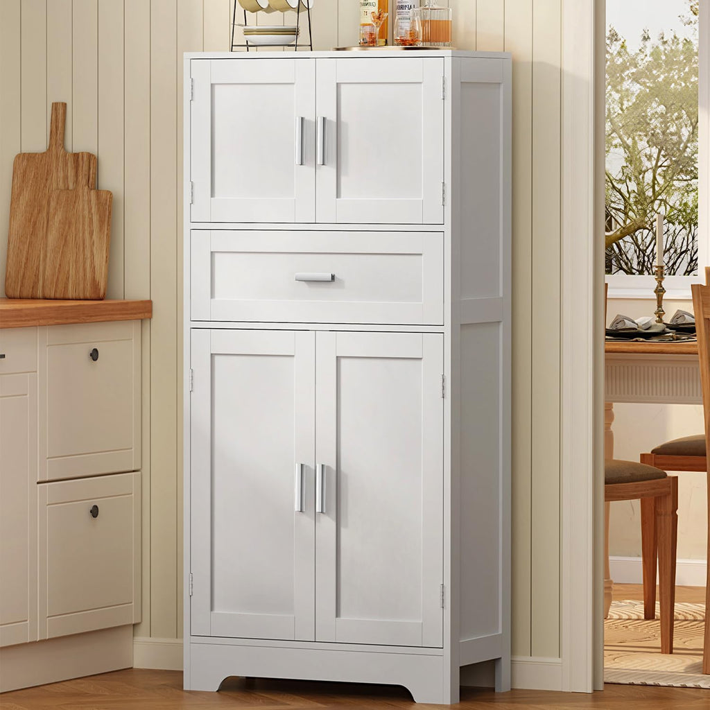 Bathroom Storage Cabinet with Adjustable Shelf & Large Drawer - Image 2