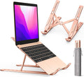 Laptop Stand, iVoler Laptop Holder Riser Computer Tablet Stand, 6 Angles Adjustable Aluminum Ergonomic Foldable Portable Desktop Holder Compatible with MacBook,iPad, HP, Dell10-15.6” Rose Gold by iVoler