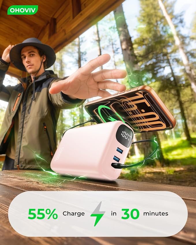 OHOVIV Portable Charger Power Bank 50000mAh,PD 22.5W Battery Pack - Image 2