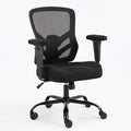 YFO Ergonomic Office Chair, Mesh Computer Desk Chair with Adjustable Back Lumbar Support and Armrests, Comfy Executive Rolling Swivel Task Chair for Home Office, Black by YFO