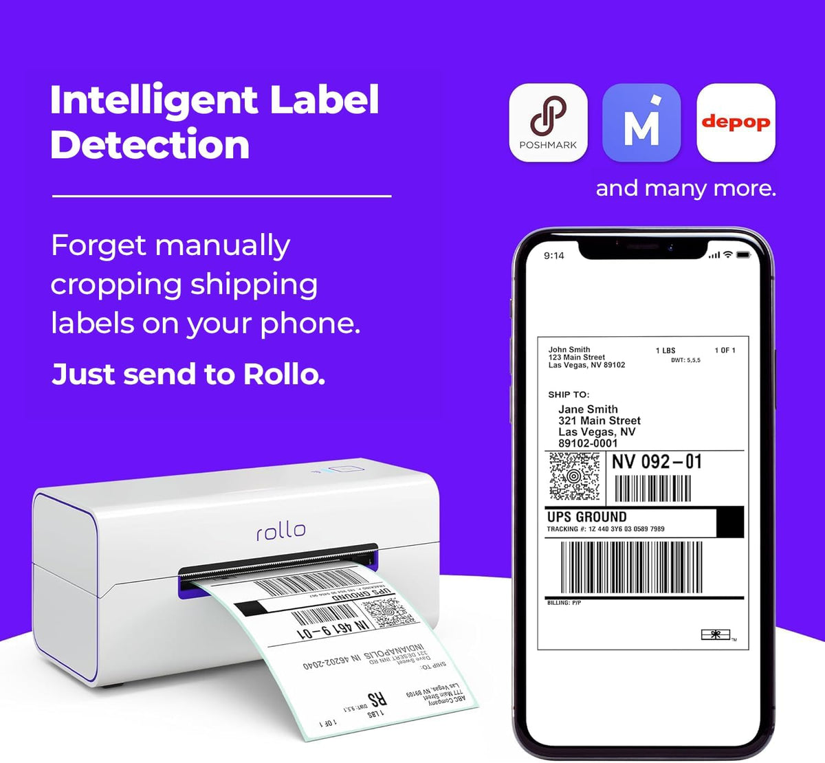Rollo Wireless Shipping Label Printer - Wi-Fi 4x6 Thermal Label Printer - Image 4