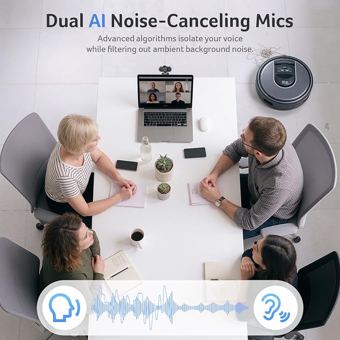 Acer A640 4K Webcam with AI Noise Canceling Mic for Streaming Meetings | Sony 1/2.8" Sensor, PDAF Autofocus, 2K 1080P/60fps, A to C Adapter, Computer Camera for switch 2 Camera Teams Zoom Facetime - Image 4