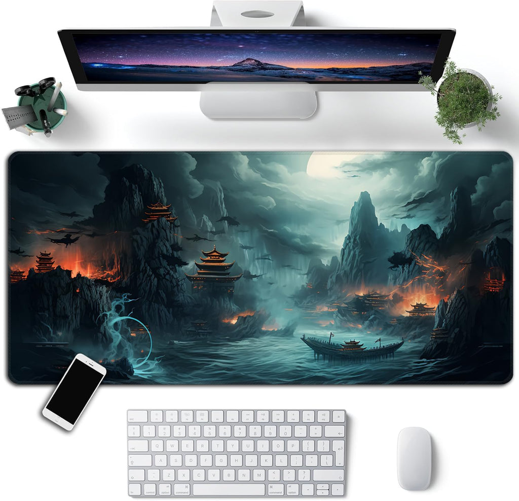 Dark Canyon Mouse Pad,XXL 35.4"x15.7" Big Gaming Mousepad,Large Extended Mouse Mat,Non-Slip Rubber Base Waterproof with Stitched Edges for Gaming Office Home - Image 2