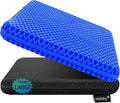 Gel Seat Cushion, Super Large (19x18x1.6inch) Gel Cushion Chair Pads with Non-Slip Cover for Home Office Car Seat Wheelchair, Soft Breathable Honeycomb Seat Cushion for Relieve Hip Pain by Helishy