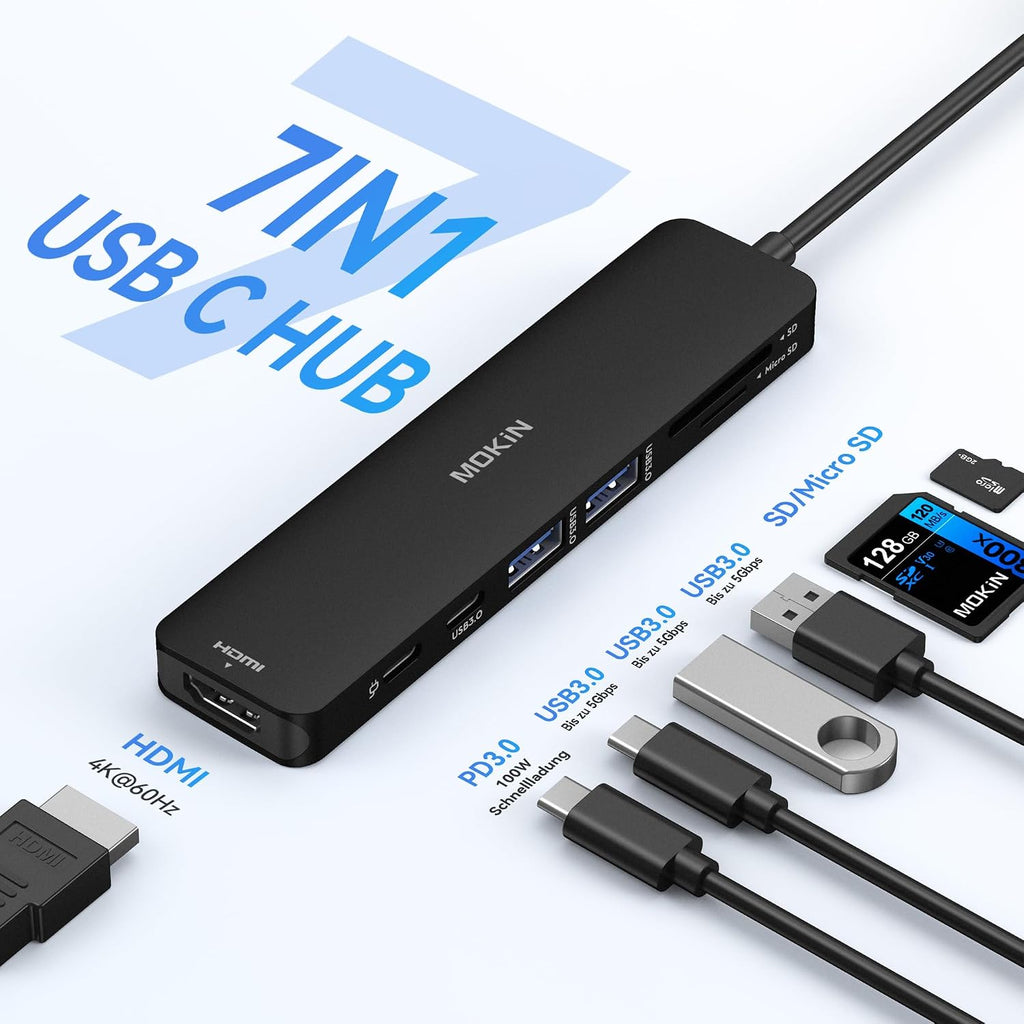 MOKiN USB C Hub HDMI Adapter Dongle for MacBook/Dell/HP/Lenovo Laptop - Image 2