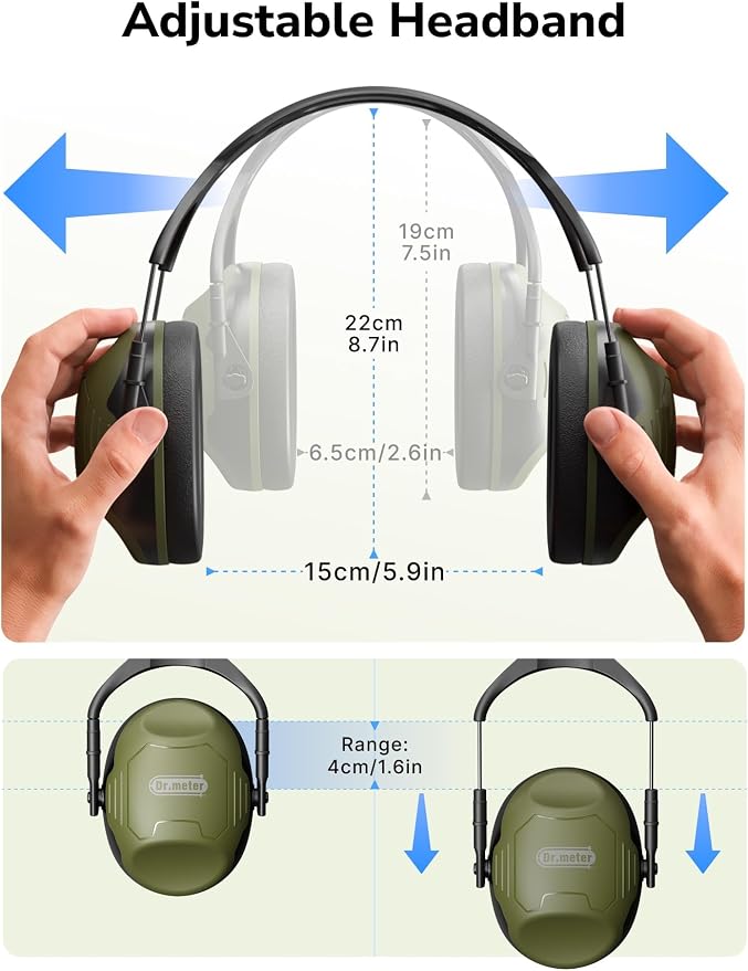 Dr.meter Ear Protection Ear Muffs, Noise Cancelling Headphones for Adults | 34dB Noise Reduction Earmuffs for Kids Autism Sensory, Hearing Protection in Range, Mowing, Work, Concerts Monster Jam C06 - Image 8