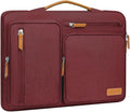 MOSISO 360 Protective Laptop Case 15 inch, 15 inch Laptop Sleeve | Compatible with MacBook Air M5 M4 M3 M2 2026-2023, Dell XPS Plus, Side Open Carrying Case with 4 Zipper Pockets, Wine Red by MOSISO