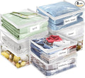 Plastic Storage Bags with Easy-Glide Zipper, Pack of 8, Durable Clear Vinyl Zippered Storage Bags for Clothes Sweaters Comforters Blankets Sheets Bedding (15.7 x 13.8 x 3.9 Inch, Transparent White) by Kikerike