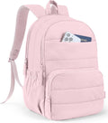 Uselike Travel Backpack for Women, 15.6 Inch Laptop Backpack, Quilted College Bookbag, Cute Work Backpacks, Water Resistant (Light Pink) by Uselike