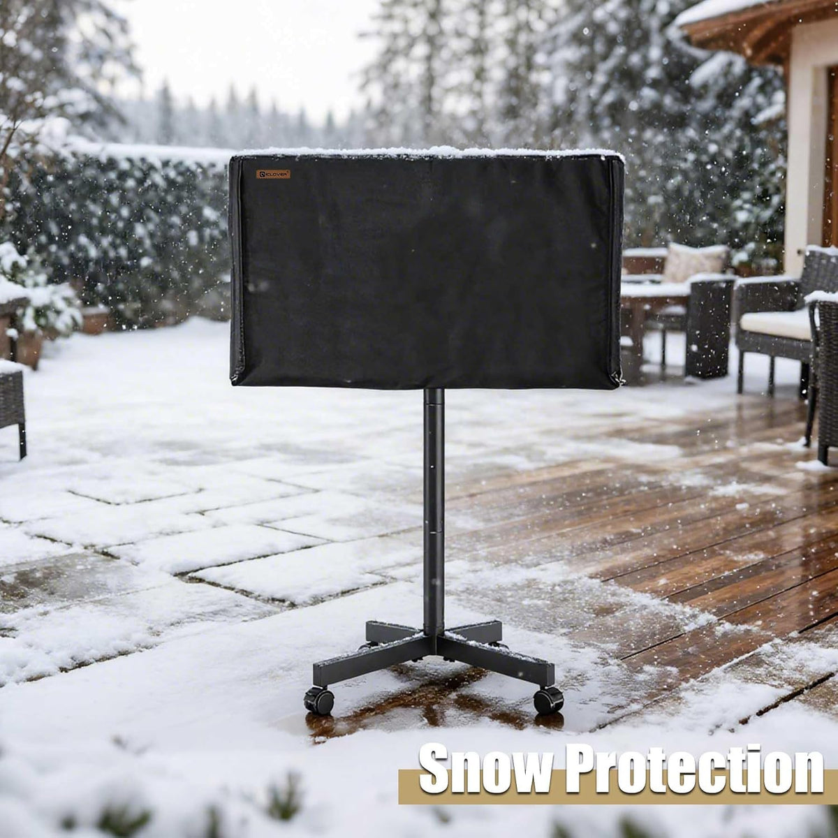 IC ICLOVER 60-65 inch Mobile TV Stand Cover, Floor Stand Outdoor TV Cover - Image 7