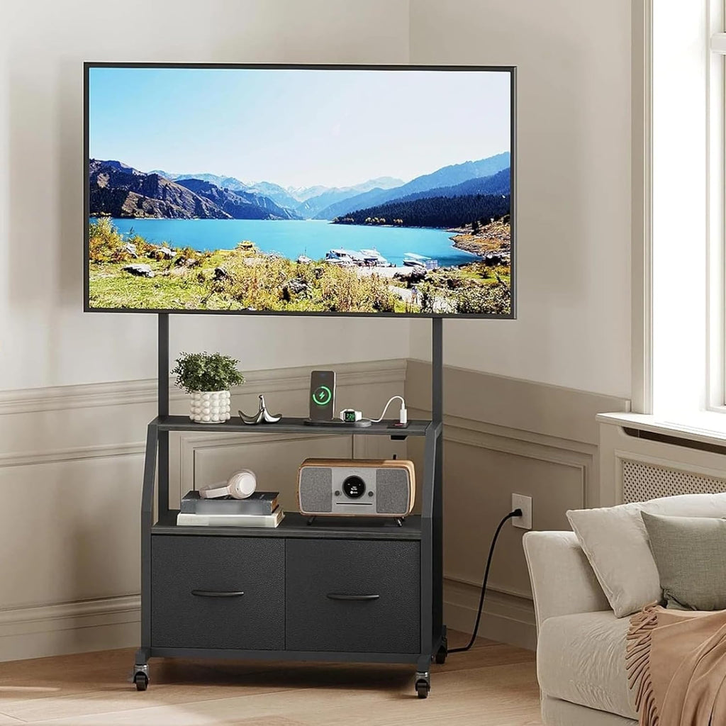 MAHANCRIS Rolling TV Stand with Mount and Wheels for 32"-55" TV by MAHANCRIS