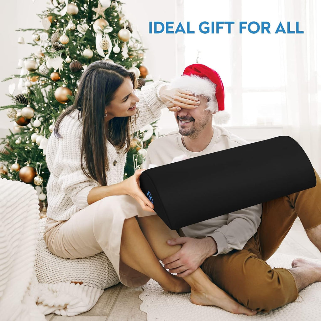 Foot Rest Ergonomic Pillow for Under Desk at Work, Black/X-Large - Image 7