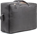 Soft Canvas Storage Bags with Zipper. Thick Breathable, 1pc King/Queen Comforter Organizer. Four Carrying Handles and Window. Large 25x19x9in Bag for Sheets Blankets Bedding Pillows, Clothes (Grey) by VeraMia