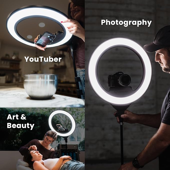 Lume Cube Ring Light Pro | Wireless Professional Lighting for Photography, Streaming, Video | Fully Adjustable Color and Brightness | Includes Sturdy, Portable Tripod Mount and Padded Carrying Case - Image 2
