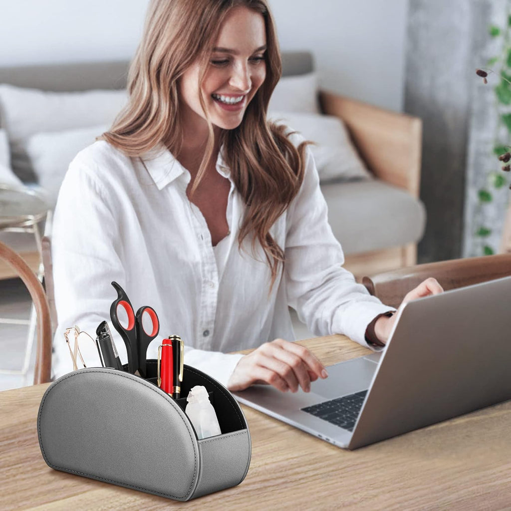 FINTIE Remote Control Holder with 13 Compartments Vegan Leather - Image 4