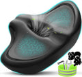 Noseless Bike Seat Cushion for Men & Women - Extra Padding & Comfort Wide Bicycle Seat, Oversized Comfortable Saddle for Peloton Bikes, Exercise Bikes, Electric Bikes, Cruiser Bikes by Moreergonomicoversizedbikeseat