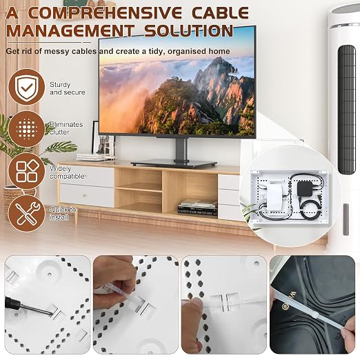 9" in Wall TV Media Box for Device & Cable Management Hidden Outlet Box, Structured Wiring Enclosure with Custom Knockouts, WiFi Friendly, for Roku, Apple TV, Fire TV Stick & Samsung One Connect Mini - Image 6