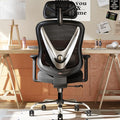 Ergonomic Mesh Office Chair - 3D Adjustable Lumbar Support & 3D Armrests, V-Shaped Back, Adjustable Desk Chair for Office & Home, Black by Holludle