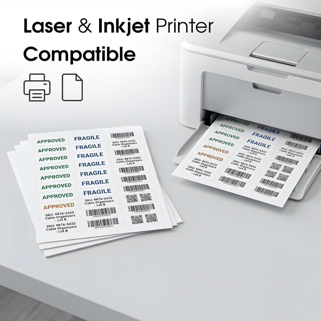 1" X 2 5/8" Matte White Printable Address Labels - Image 4
