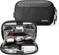 tomtoc Travel Cable Organizer Pouch, Electronics Accessories Organizer Portable Waterproof Double Accessories Carry Case for Cord, Charger, Cables, USB Drive, Black by tomtoc