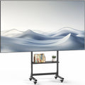 VIVO Heavy Duty 55 to 100 inch Mobile TV Cart, Holds up to 154 lbs, Tall TV Mount with Storage Shelf, Wheels, Black, STAND-TV100F-C by VIVO
