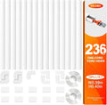 Delamu 236in Cord Hider, Single-Wire Cord Covers for Wires on Wall, Paintable Snap-on Design Wire Cover, Cable Management Kit for Corner-Mounted TVs, Easy Install Cable Raceways, W0.59 H0.4in, White by DELAMU