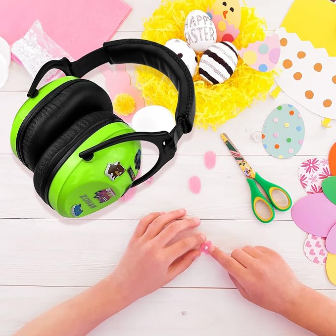 ZOHAN Kids Ear Protection 2 Pack, 25dB NRR Noise Cancelling Headphones for Kids, with Pillowy Pads, for Monster Truck, School, Autism, Sensory, Fireworks, Concerts, Events (Orange+Green) - Image 8