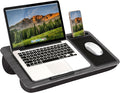 LAPGEAR Home Office Lap Desk – Gray Woodgrain, Fits 15.6” Laptops by LapGear