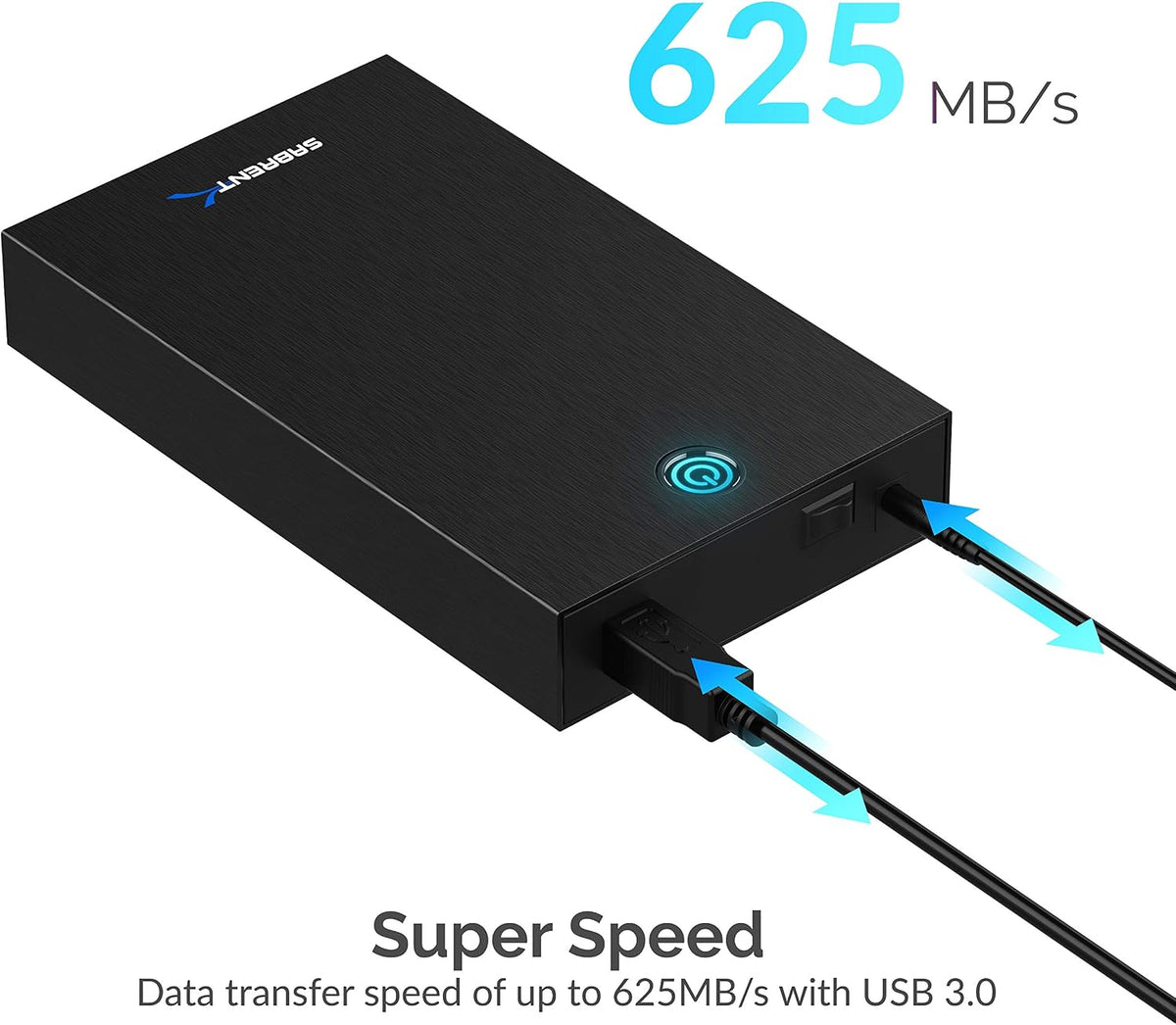 SABRENT USB 3.0 Hard Drive Enclosure, 2.5/3.5in SATA HDD/SSD (EC-KSL3) - Image 6