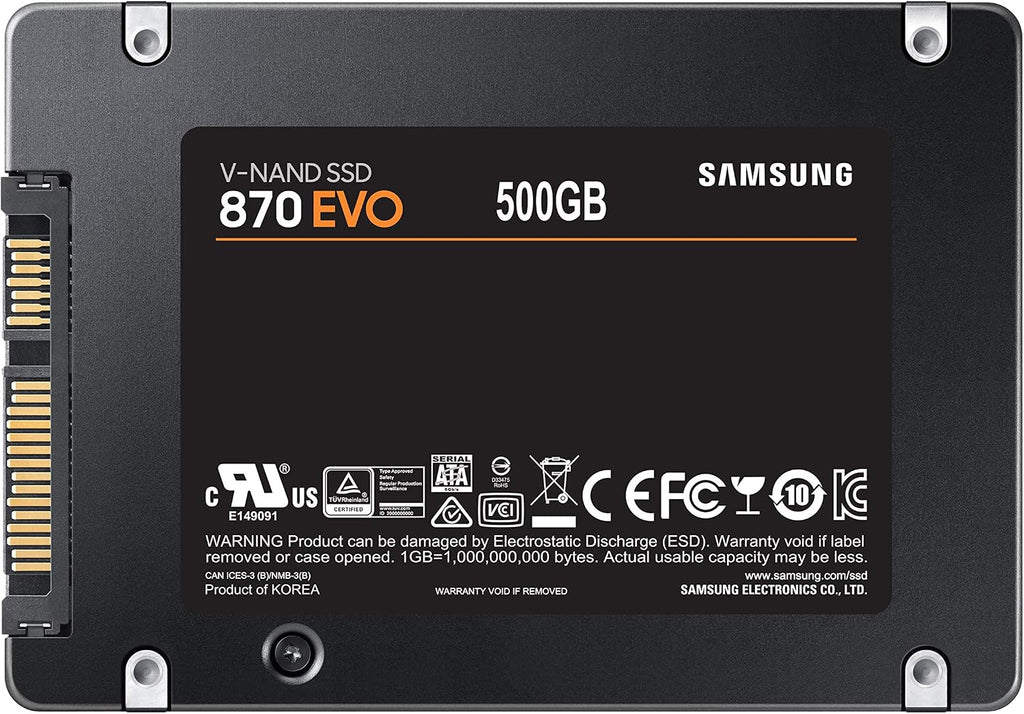 SAMSUNG 870 EVO SATA SSD 500GB 2.5” Internal Solid State Drive, Upgrade PC or Laptop Memory and Storage for IT Pros, Creators, Everyday Users, MZ-77E500B/AM, Black - Image 5