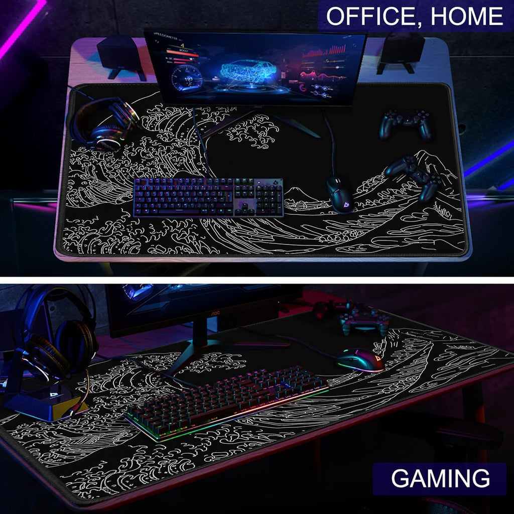 Large Gaming Mouse Pad, XXL Extended Keyboard Mouse Mat with Stitched Edges - Image 7