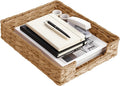 Letter Tray Water Hyacinth, Wicker Desk Organizer for Office Supplies Mail | Desk Tray Organizer for A4 Paper, Magazine, Jewelry Cosmetics, Paper Holder Storage Basket for Office, School, and Workspace by Unknown