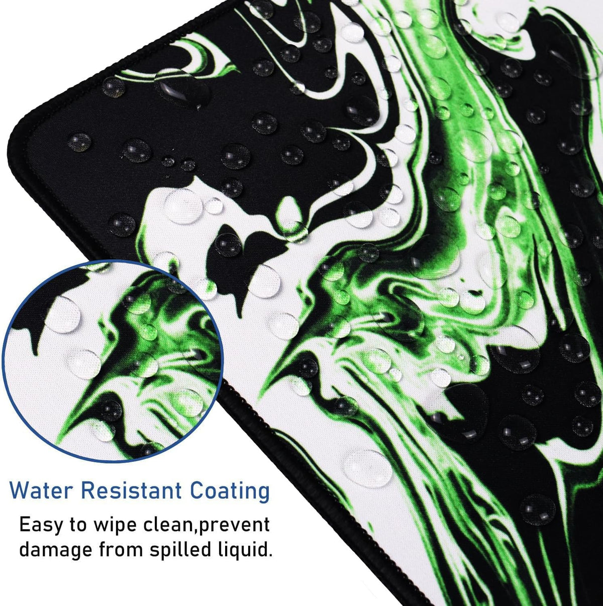 Large Extended Mouse Pad with Stitched Edges, Non-Slip Natural Rubber Base - Image 4