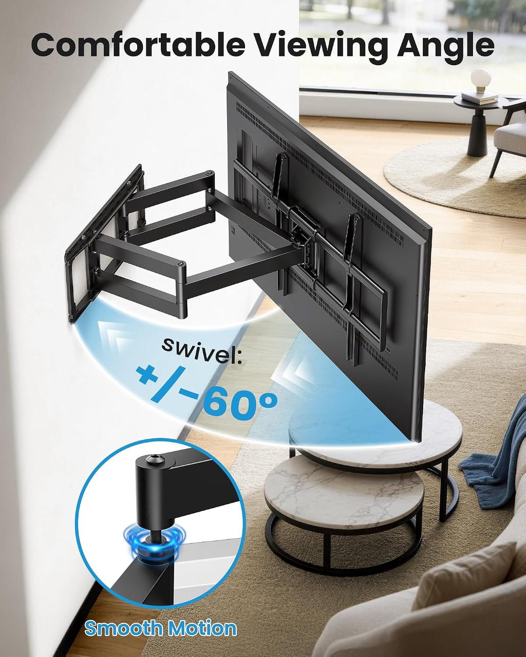 Full Motion TV Wall Mount Bracket for 85 86 90 98 100 120 inch TVs - Image 5