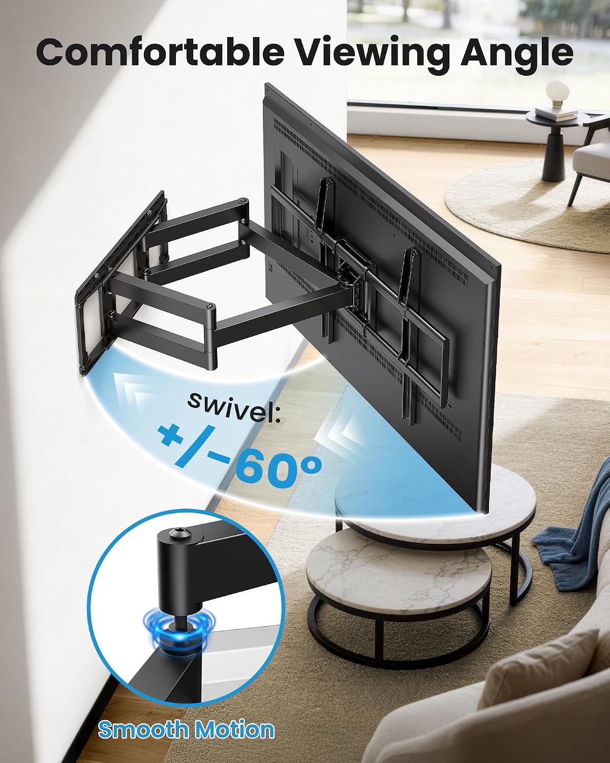 Full Motion TV Wall Mount Bracket for 85 86 90 98 100 120 inch TVs - Image 5