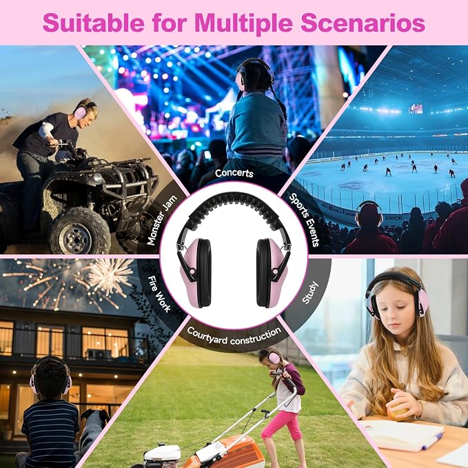Floriogra Noise Cancelling Headphones for Kids/Toddler 28dB SNR Ear Muffs | Kids Ear Protection Noise Reduction Earmuffs for Children, Hearing Protection for Monster Jam, Concerts, Fireworks, Autism - Image 7