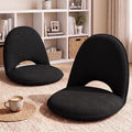 Xuhal 2 Pcs Floor Chair with Back Support, 5 Foldable Position, Black by Xuhal